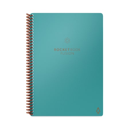 Rocketbook Fusion Smart Notebook, Seven Assorted Page Formats, Teal Cover, 8.8 x 6, 21 Sheets EVRF-E-RCCCEFR